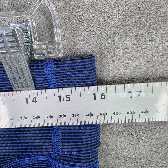 Womens Nike Dri-Fit Blue Striped Legend 2.0 Foldover Waistband Capri Leggings L - Picture 7 of 11